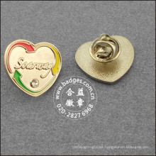Pin de la solapa de la forma del corazón, insignia de encargo (GZHY-LP-022)